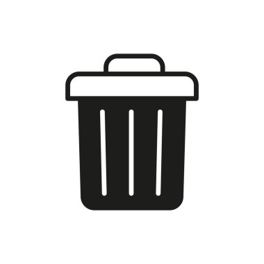 Çöp kutusunun vektör illüstrasyon simgesi 