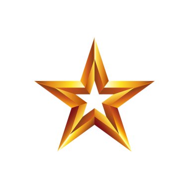 Bir yıldızın vektör illüstrasyon simgesi