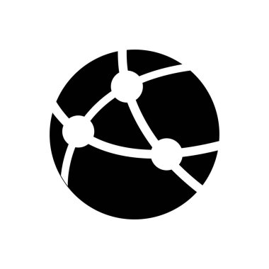 genel ağ simgesi, vektör illüstrasyonu 