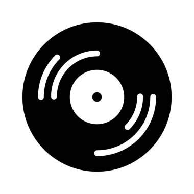 CD veya DVD simgesi. kompakt disk sembolü. düz tasarım biçimi.