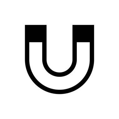 minimalist vektör illüstrasyonu, mıknatıs simgesi