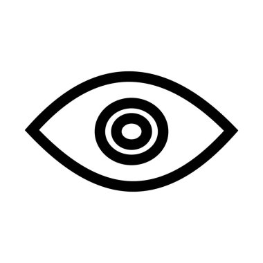 Göz simgesi, düz vektör çizimi tasarımı
