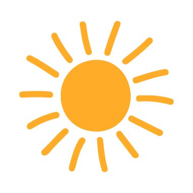 Güneş ikonu. düz dizayn biçimi 10