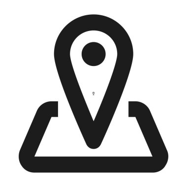 minimalist vektör illüstrasyonu, konum simgesi simgesi
