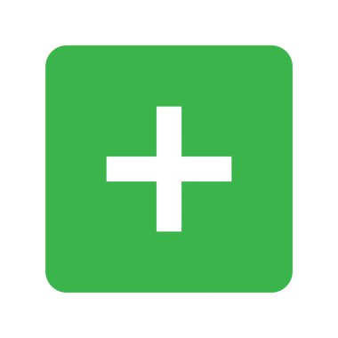 minimalist vektör illüstrasyonu, artı simge