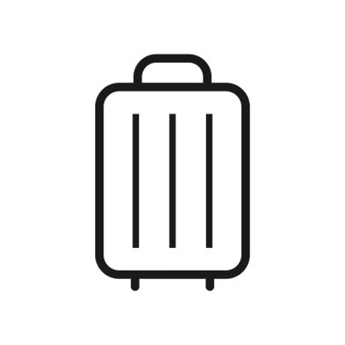 Minimalist vektör illüstrasyonu, bagaj simgesi