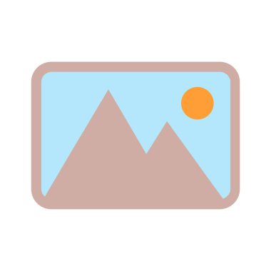 minimalist vektör illüstrasyonu, fotoğraf simgesi