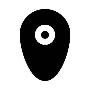 minimalist vektör illüstrasyonu, konum simgesi simgesi