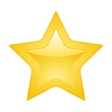 Beyaz arka planda yalıtılmış yıldız vektör simgesi