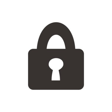 asma kilit ikon vektör çizimi