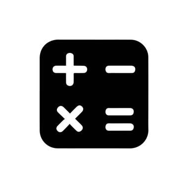 Hesap makinesi düz Stil simge vektör çizim