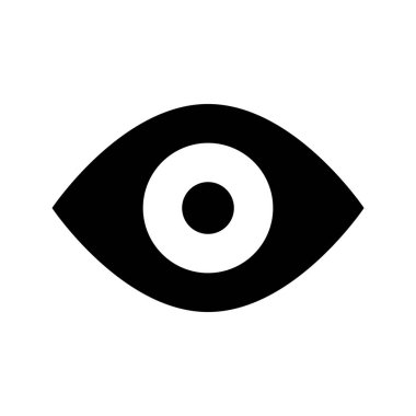 Göz simgesi, düz vektör çizimi tasarımı