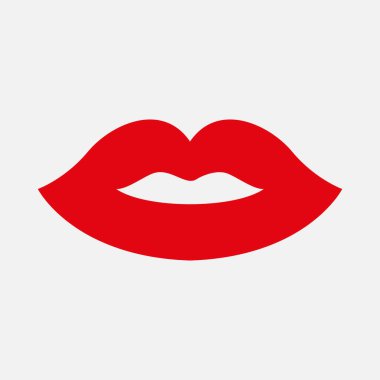 dudak simgesi tasarım, vektör çizim eps10 grafiği