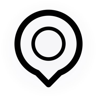 minimalist vektör illüstrasyonu, konum simgesi simgesi
