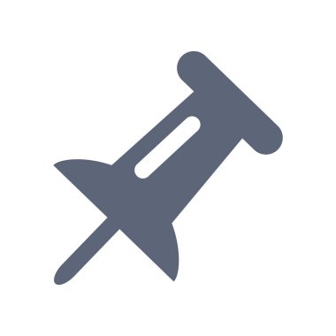 minimalist vektör illüstrasyonu, pin simgesi