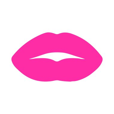 minimalist vektör illüstrasyonu, dudak simgesi