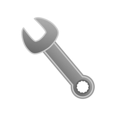 İngiliz anahtarı simgesi. Web için izometrik anahtar vektör simgeleri çizimi