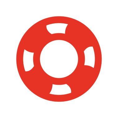 Minimalist vektör illüstrasyonu, Lifebuoy simgesi