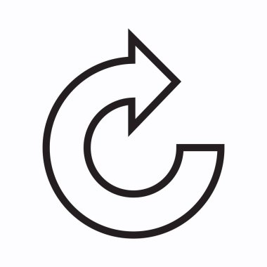 Tekrarlama okunun vektör illüstrasyon simgesi 