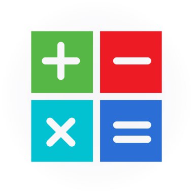 Hesap makinesi simge. Vektör konsept illüstrasyon tasarımı için.