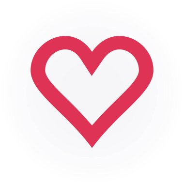 Arka planda kalp ikonu var. Aşk logosu kalp çizimi.