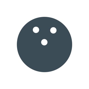 minimalist vektör illüstrasyonu, bowling topu simgesi