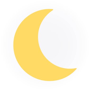 Minimalist vektör illüstrasyonu, ay simgesi