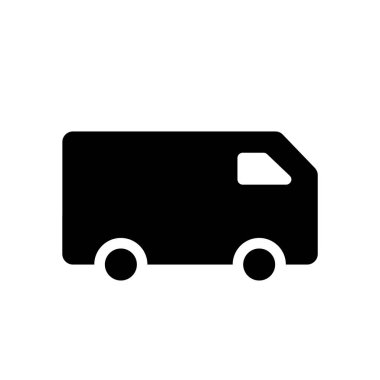 taşıma van çizgisi biçimi simgesi, vektör illüstrasyonu