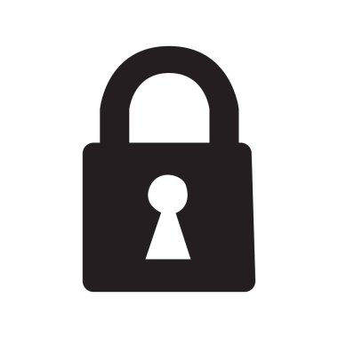 asma kilit ikon vektör çizimi