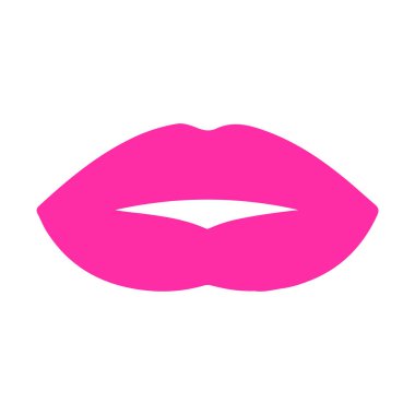 minimalist vektör illüstrasyonu, dudak simgesi