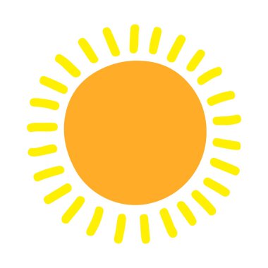 Güneş ikonu. düz dizayn biçimi 10