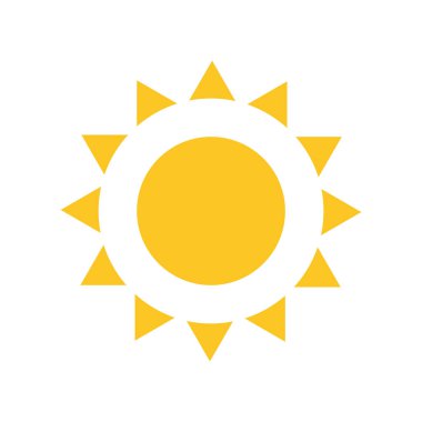 Güneş Simgesi Vektör illüstrasyonu
