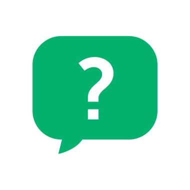 Konuşma baloncuğu vektör illüstrasyonundaki soru işareti