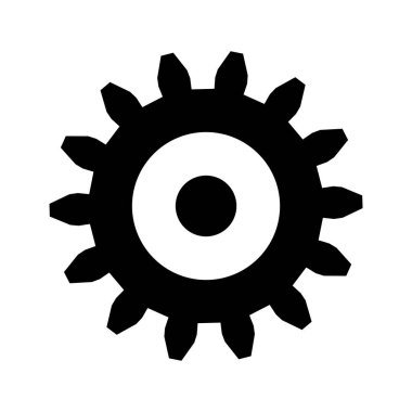 Ek dişli simgesi, vektör illüstrasyonlu ayar simgesi.