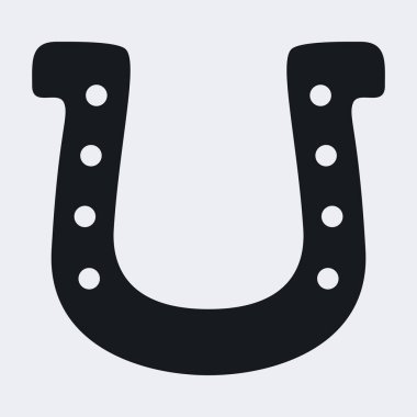 At nalı ikonu. Ağ için at vektör sembolünün basit çizimi