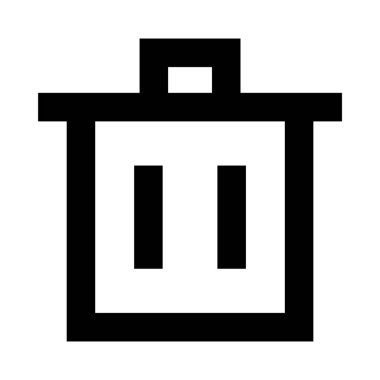 Çöp kutusunun vektör illüstrasyon simgesi 