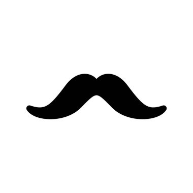 minimalist vektör illüstrasyonu, bıyık simgesi