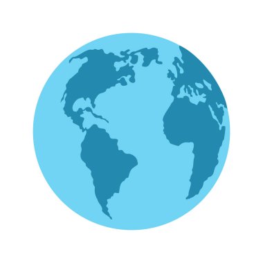 Dünya haritası simgesi. vektör illüstrasyonu