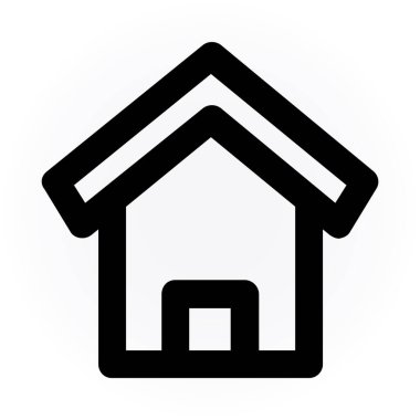 Ev. Web simgesi basit illüstrasyon