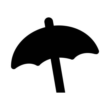 şemsiye simgesi, düz vektör çizim tasarımı