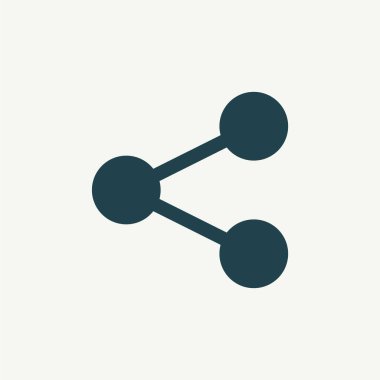 minimalist vektör illüstrasyonu, paylaşım simgesi