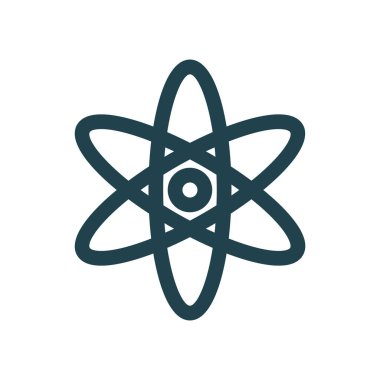atom simgesi vektör illüstrasyonu