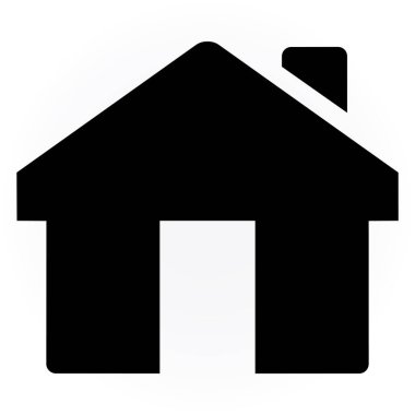 Beyaz arkaplanda izole edilmiş evin vektör simgesi