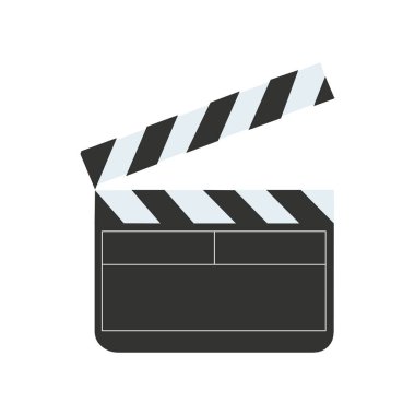 minimalist vektör illüstrasyonu, film simgesi