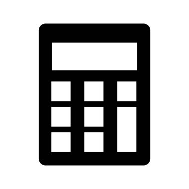 Hesap makinesi düz Stil simge vektör çizim