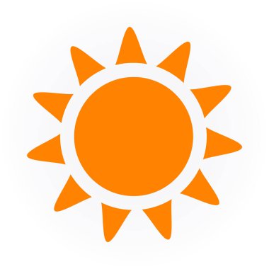 Güneş Simgesi Vektör illüstrasyonu