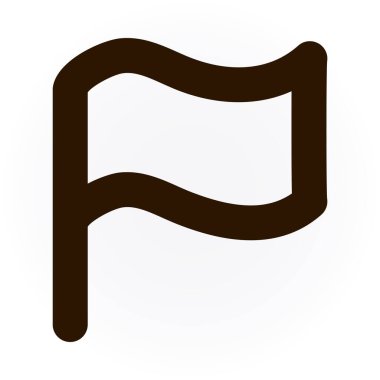 minimalist vektör illüstrasyonu, bayrak simgesi