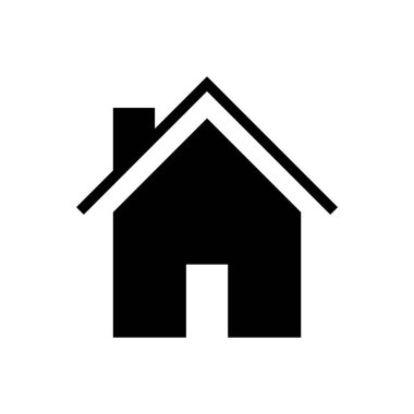 minimalist vektör illüstrasyonu, ev simgesi