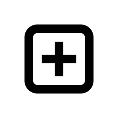 minimalist vektör illüstrasyonu, artı simge