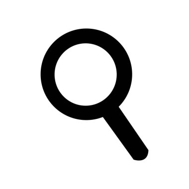 minimalist vektör illüstrasyonu, büyütme cam simgesi